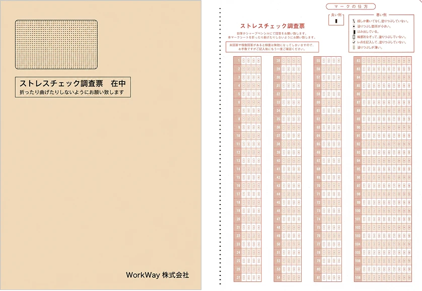 80問の受検キット（封筒・A4マークシート）